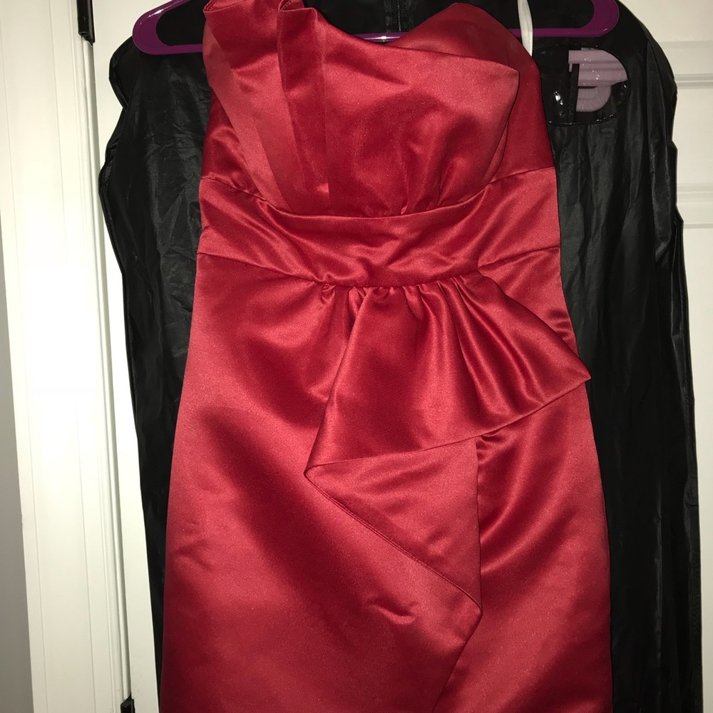 VA Va by Joy Han red silk dress